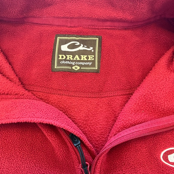 Red Drake Fleece Quarter Zip Pullover - Picture 2 of 4